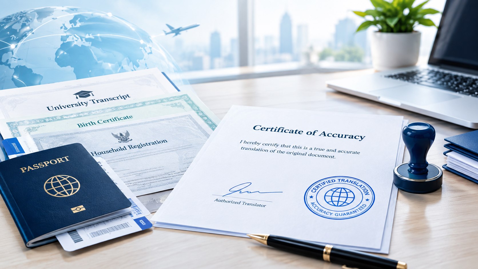 เอกสาร Certified Translation ตรารับรอง และแฟ้มเอกสาร